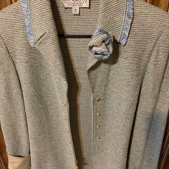 St John Collection Blue Jacket & Zip Front Size 6 - Picture 5 of 8